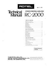 Manuel De Service Pour Rotel