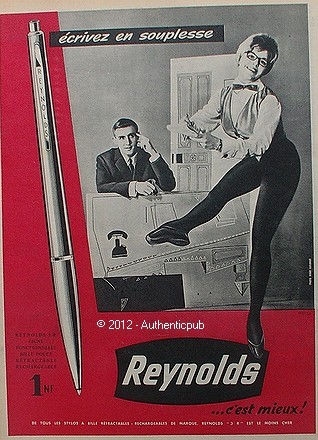 Publicite reynolds stylo - publicite,