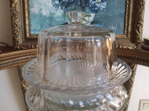 Plat cloche fromage verre - plat,