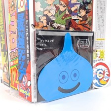 Dragon Quest Smile Slime Metal Bookends Book Stand Serre-livres (Blue) Japan New