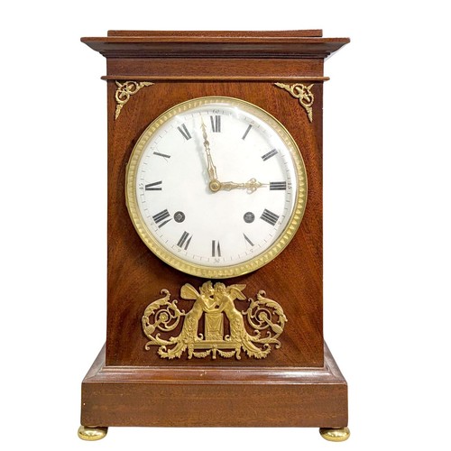 Pendule borne acajou mouvement