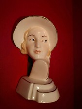 Femme figurine porcelaine art  deco Tchecoslovaquie Czechoslovakia Porzellanfrau