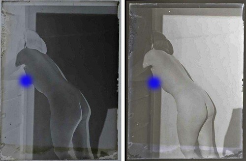 Photo negatif verre - verre, nu