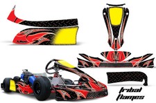 Kit De Graphiques De Karting Autocollant Pour KG MK14 Cadet TRIBALFLAMES R K