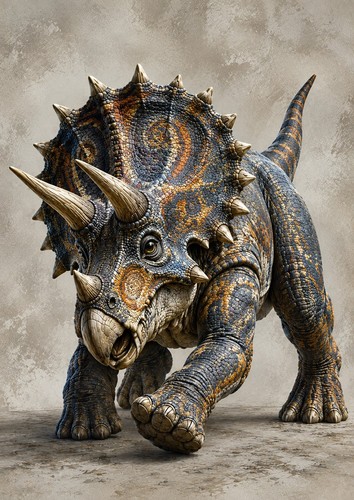 Photo tricératops - a4,