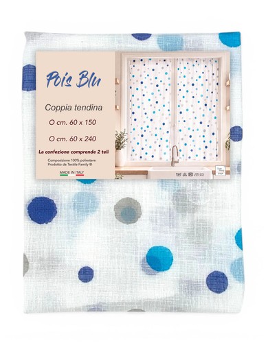 Paire rideaux verre pois - verre,