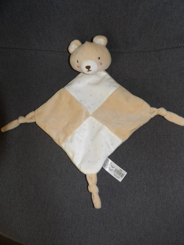 Doudou plat ours beige - plat,