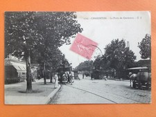 Carte Postale Ancienne 1900 CHARENTON Val de Marne LA PORTE TRAMWAY HIPPOMOBILE