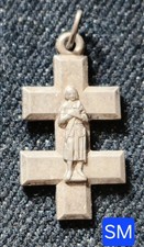 Belle Méd. Argenté 25x14mm - Croix de Lorraine Bienheureuse Jeanne d'Arc P.P.N.