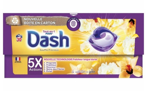 Lessive dash pods - 30, lavages