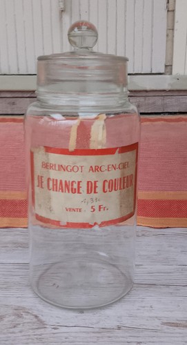 Ancien pot verre bonbons