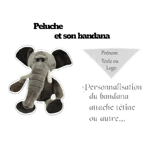 Peluche bandana attache tetine