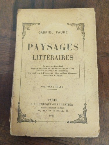 Paysages littéraires - paysages,