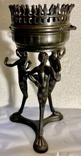 Brasero de Pompéi: athénienne tripode soutenue par trois faunes en bronze - XIX