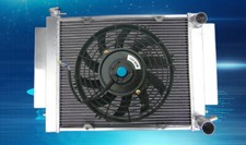 For Mazda RX2 RX3 RX4 RX5 RX7 s1 s2 MT Aluminum Radiator+ FAN with heater pipe