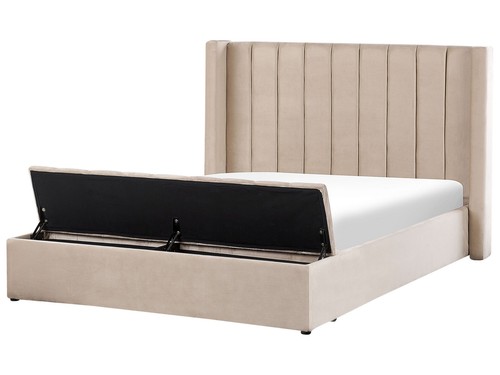 Lit double velours - lit, en