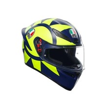 Casque Intégral Moto AGV K1 S Réplica Soleluna 2018 E2206 Bleu Jaune Fluo