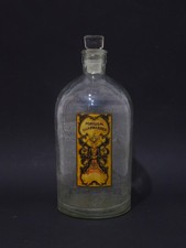 Antique Portugal Tonique Capillaire Bouteille Vintage - Publicité - Vide - 25 CM