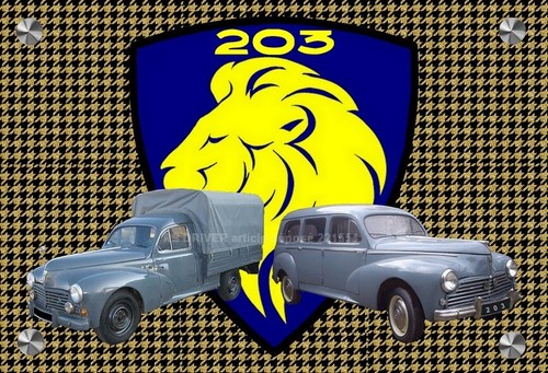Plaque peugeot 203 utilitaire - plaque,