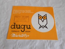 Catalogue DUGU Models 1/43 voitures anciennes années 70 Varallo Sesia