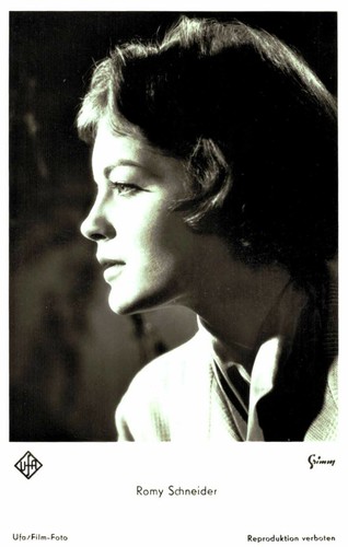 Romy schneider carte - schneider, postale