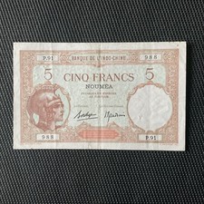 NOUVELLE CALÉDONIE: 5 Francs ND 1926, Pick 36b, TTB+/VF+ 🔥