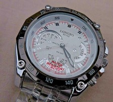 LONGBO DESIGN 80102,MONTRE MASCULINE ESPRIT SPORT DÉCORATIF,NEUVE ,TB FONCTIONS