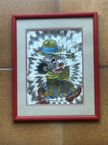 Tableau clown vintage fond - tableau,