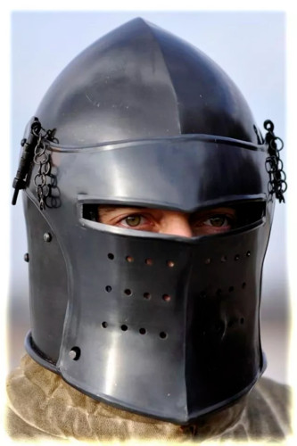 Casque bascinet visière