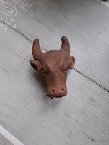 Tête boeuf terre cuite - tête,