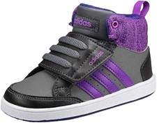 Adidas Neo Hoops Cmf Mid Inf, Baskets Enfant - Gris/Violet