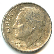 USA one dime argent Roosevelt