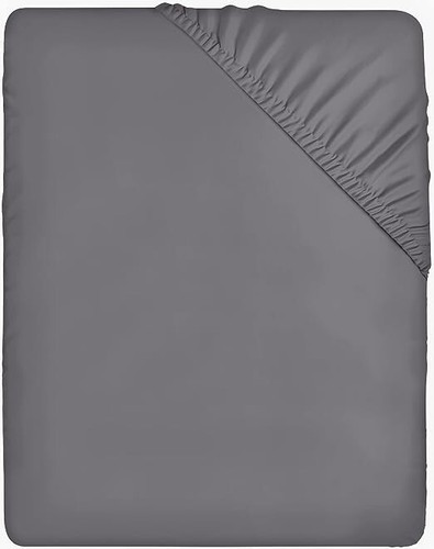 Drap housse gris 160x200 - drap,