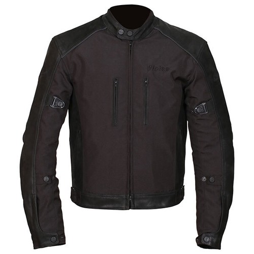 Veste moto cuir - de, textile