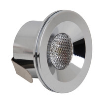 Mini spot LED encastrable 3W (Eq. 24W) 4200K chrome Diam.40mm Haut 25mm