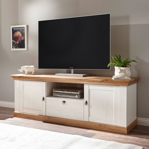 Meuble bas 183cm - tv, blanc