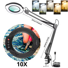 Lampe Loupe LED 72 Lumières 8X 10X USB 3 Couleurs Réparation Soudure Beauté