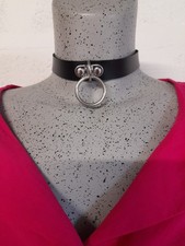 Collier noir anneau CHOKER