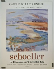 Schoeller	Galerie de la Tournelle 1977 Affiche Originale Exposition