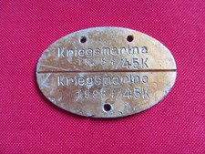 PLAQUE IDENTITE SOLDAT ALLEMAND KRIEGSMARINE WW2 LANDSER WEHRMACHT