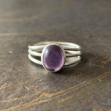 Bague Amethyste 925 Argent