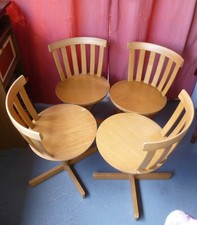 Chaises vintage designer Suédois Edsbyverken 1967 bouleau massif