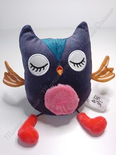 Peluche/Doudou Chouette/Hibou Bleu Marine Rose Rouge 15cm Du Pareil Au Même DPAM
