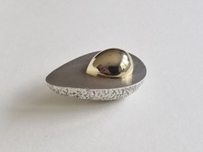 Magnifique petite SCULPTURE ancienne en BRONZE argenté en doré, AVOCAT (XXème) 