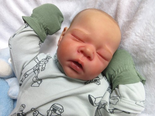 Cuddle reborn baby - boy, doll-