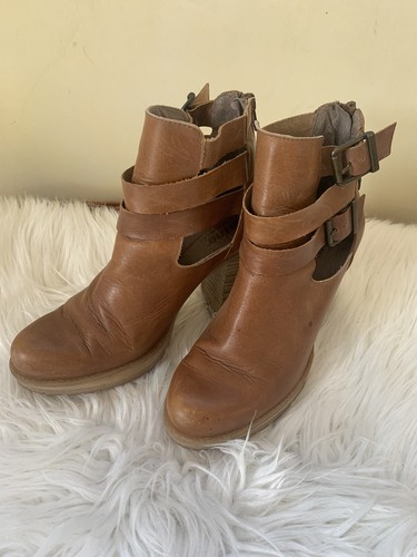 Bottines talons cuir camel - bottines,