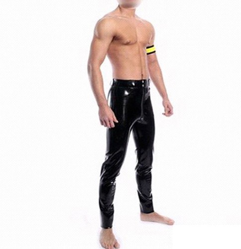 Black latex man trousers with - latex,