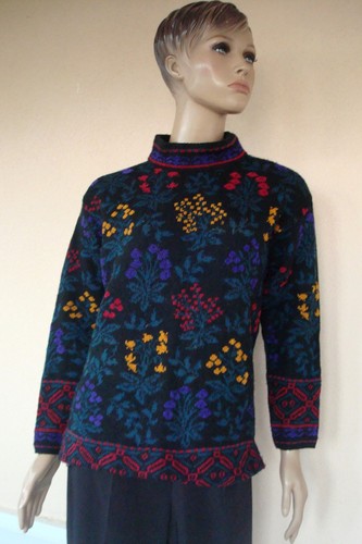 Pull tunique noir colore - pull,