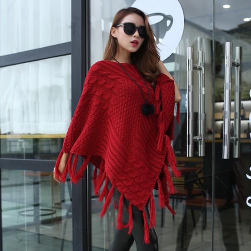 Poncho femme pull - femme, col
