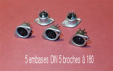 5 embases DIN 5 broches à 180